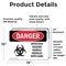 Signmission Infection Hazard Handle Needles With Care Danger Sign, Vinyl Decal, 14in W x 10in L, 2PK OS-2PACK-DS-D-1014-L-1373 - alternate 6